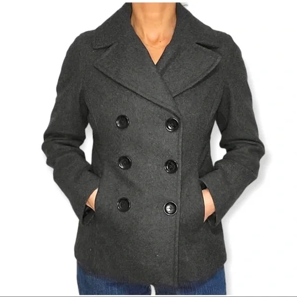 Michael Kors Slate Grey Peacoat!! - Picture 2 of 2